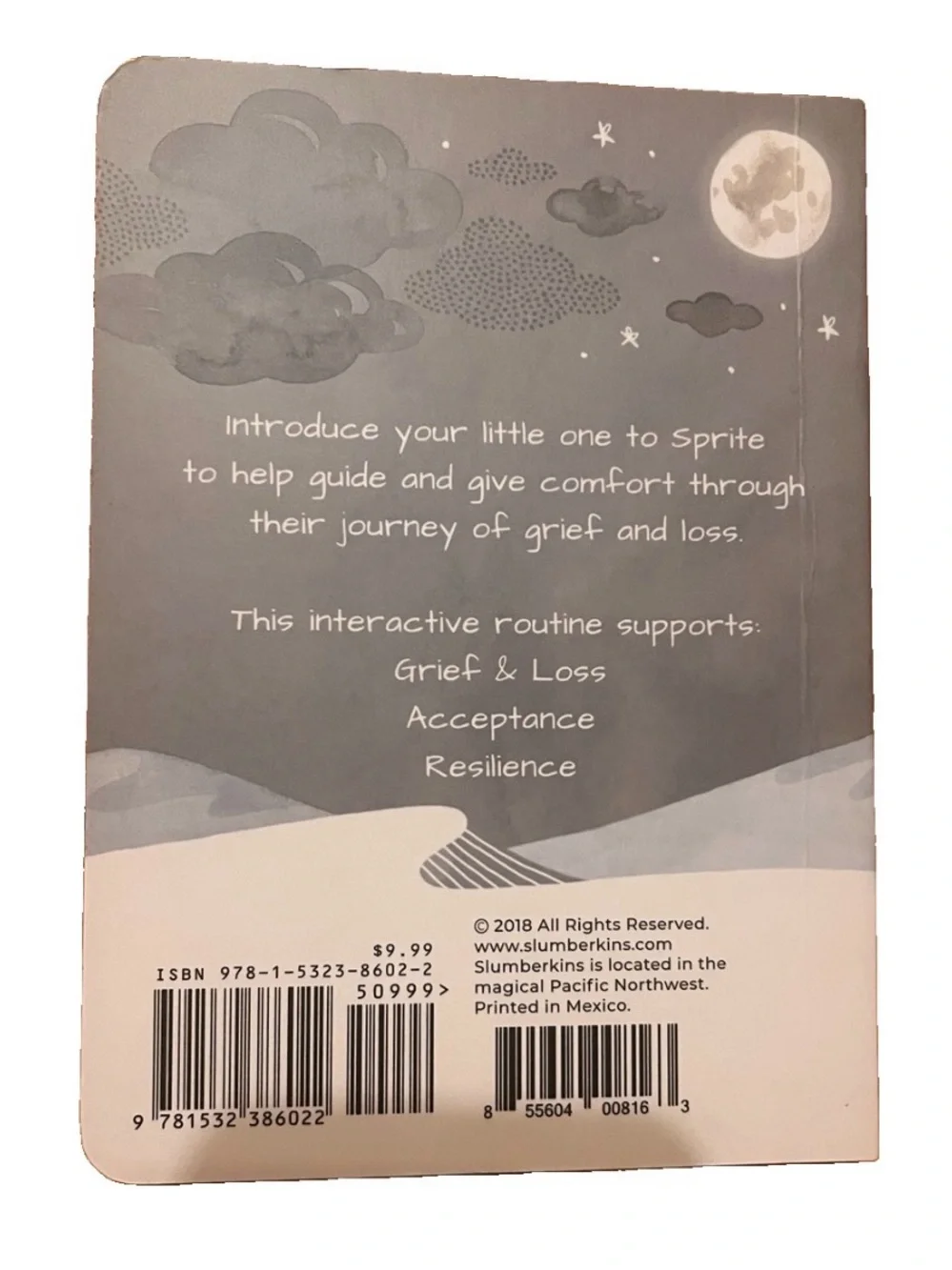 Slumberkins Presents Sprite Board Book Kelly Oriard Grief Loss Support Kids